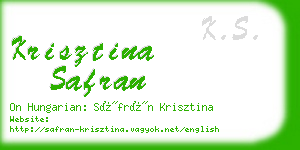 krisztina safran business card